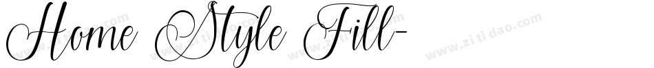 Home Style Fill字体转换